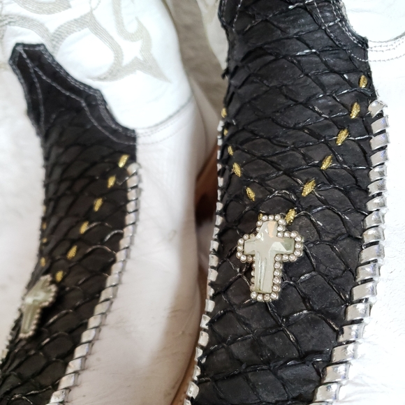 Vintage Mexican Western Boots 3x toe - Picture 10 of 15